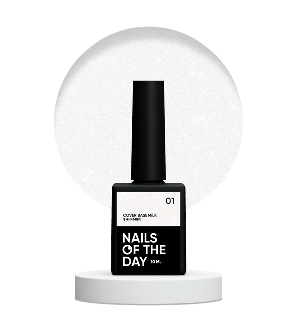 NAILSOFTHEDAY Cover base milk shimmer 01  10ml