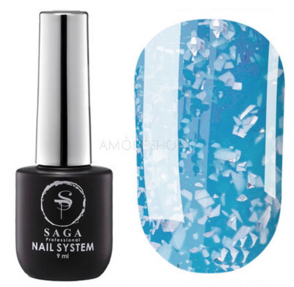 SAGA Professional LEAF BASE 1 (bleu avec métallisé), 8 ml