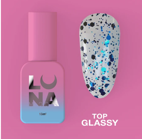 Top for gel polish Top Glassy 13ml ( nail top )