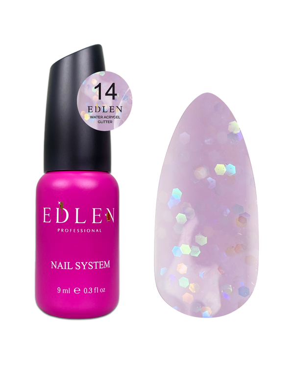 Water Acrygel Glitter Edlen 9 ml. №14