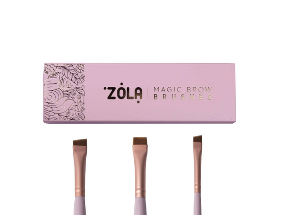 ZOLA A set of light pink brushes for coloring eyebrows MAGIC BROW BRUSHES professional