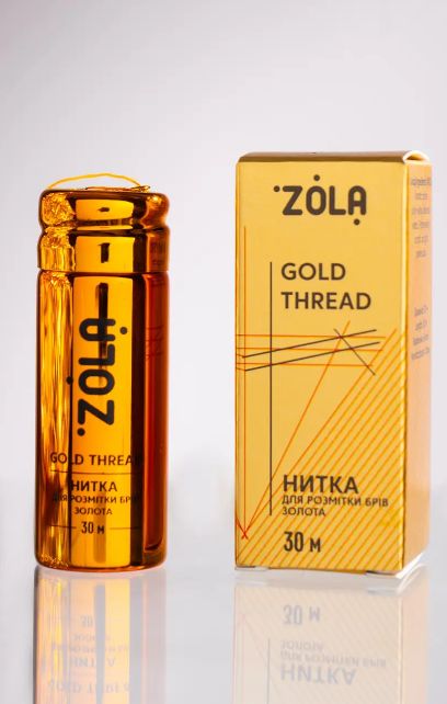 ZOLA Thread for marking eyebrows 30 m (2 colors) (Gold)