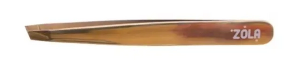 ZOLA Professional tweezers for eyebrows Gold (beveled)